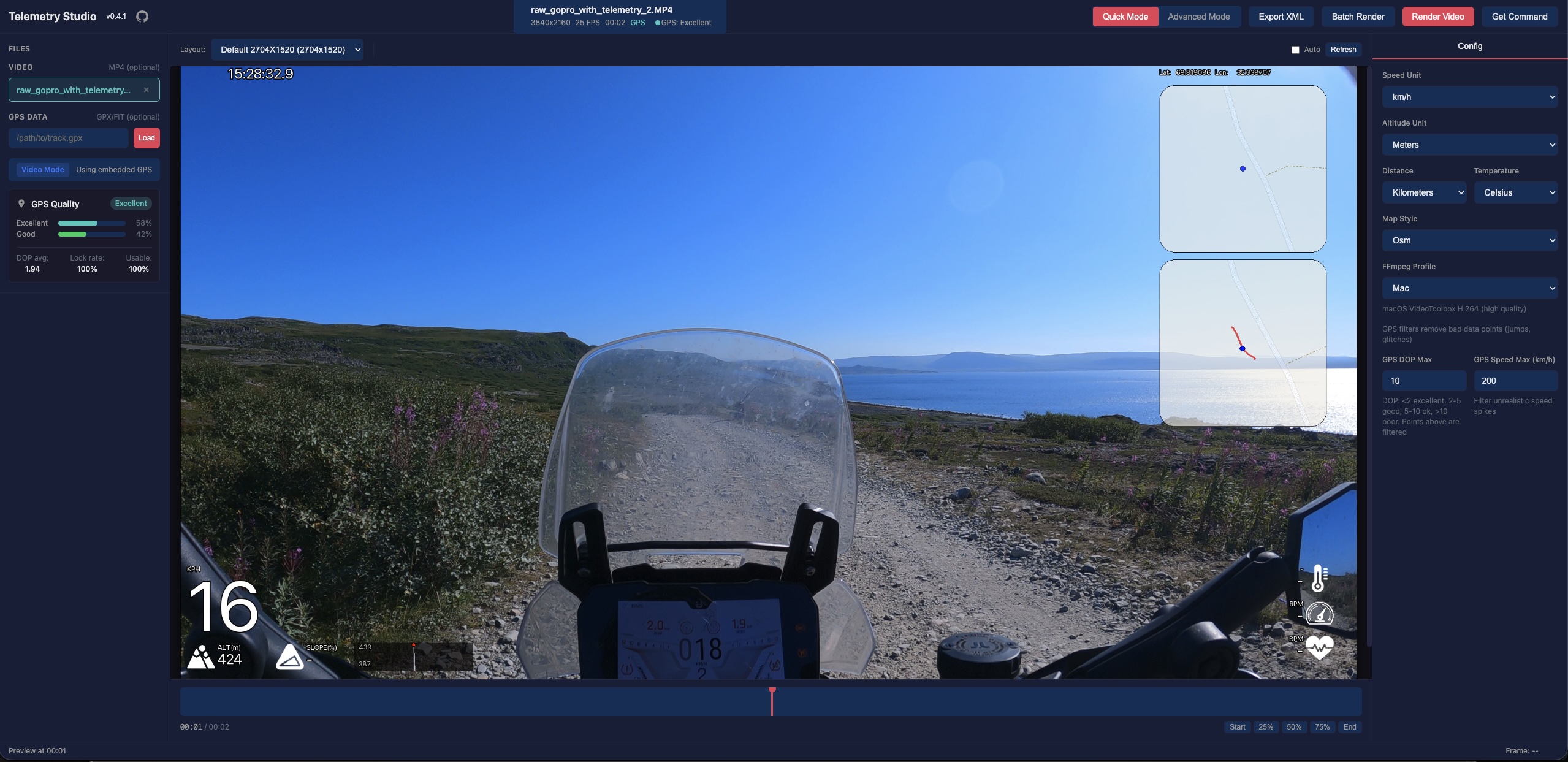 GPStitch - Quick Mode